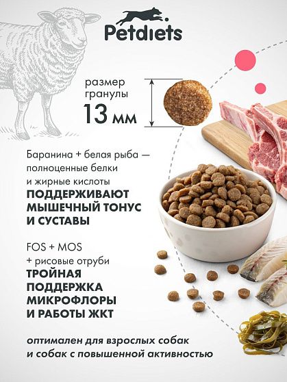 Корм для собак средних пород. Ягненок