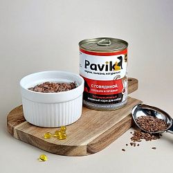 Консервы для собак. ГОВЯДИНА С СЕРДЦЕМ И ПЕЧЕНЬЮ 330гр.