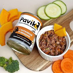 Консервы для собак. БАРАНИНА С ОВОЩАМИ 330гр.